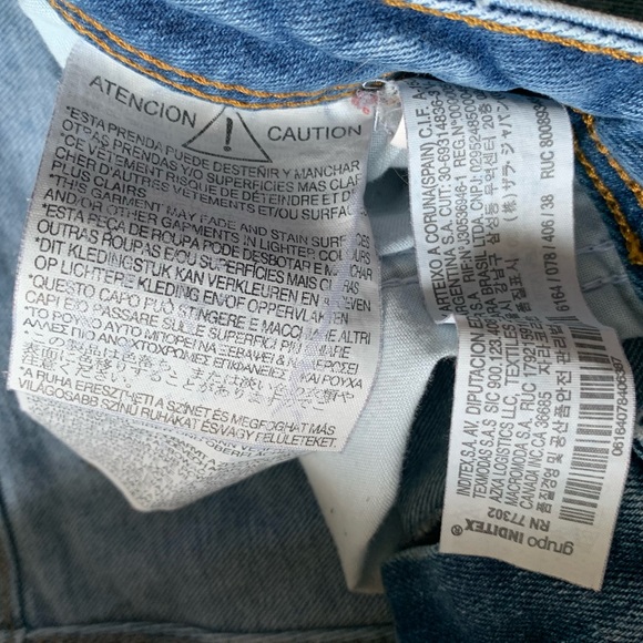 Zara Shredded Hem Skinny Jean Size 6 - Picture 9 of 9